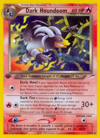 Dark Houndoom #7 · Neo Destiny Pokémon card