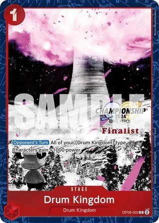 Drum Kingdom (Championship 2024 Finalist Card Set Vol. 2) #OP08-020-championship-2024-finalist-card-set-vol-2 · One Piece Promotion Cards One Piece card