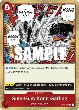 Gum-Gum Kong Gatling #ST10-016 · ST-10: Ultra Deck The Three Captains One Piece card