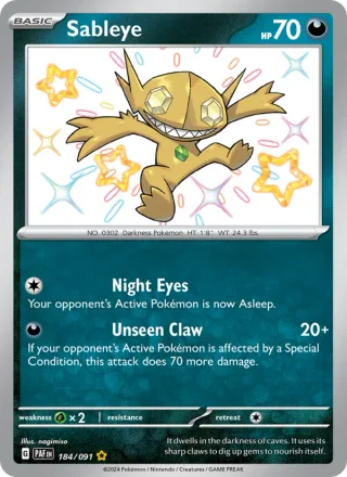 Sableye #184 · Paldean Fates Pokémon card
