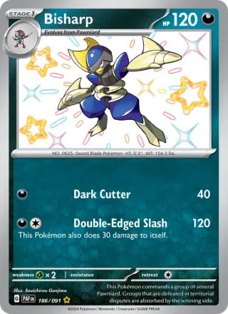 Bisharp #186 · Paldean Fates Pokémon card