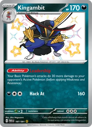 Kingambit #187 · Paldean Fates Pokémon card