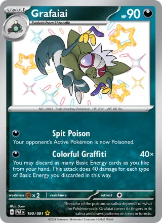 Grafaiai #190 · Paldean Fates Pokémon card