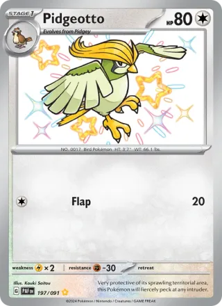 Pidgeotto #197 · Paldean Fates Pokémon card
