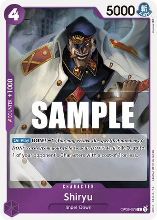 Shiryu #OP02-076 · Paramount War One Piece card