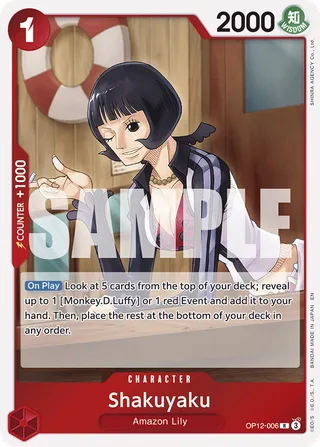 Shakuyaku #OP12-006 · Legacy of the Master One Piece card