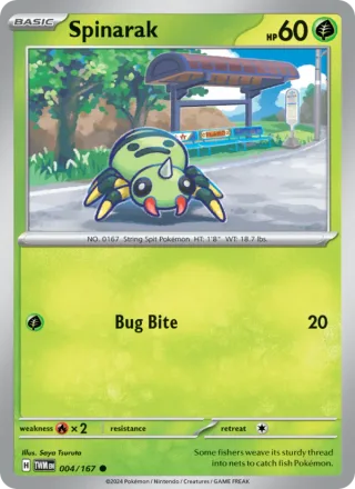 Spinarak #004 · Twilight Masquerade Pokémon card