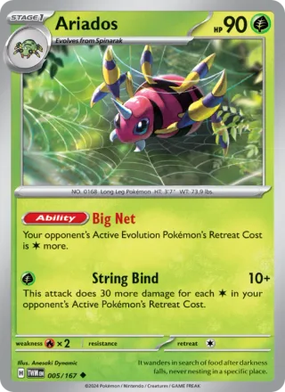 Ariados #005 · Twilight Masquerade Pokémon card