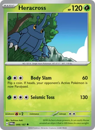 Heracross #008 · Twilight Masquerade Pokémon card