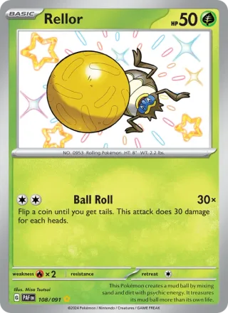 Rellor #108 · Paldean Fates Pokémon card
