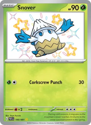 Snover #100 · Paldean Fates Pokémon card
