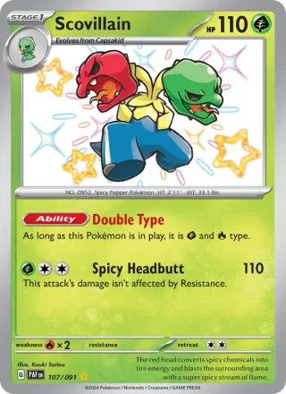 Scovillain #107 · Paldean Fates Pokémon card