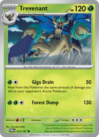 Trevenant #013 · Twilight Masquerade Pokémon card
