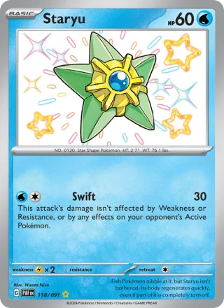 Staryu #118 · Paldean Fates Pokémon card