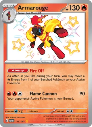 Armarouge #115 · Paldean Fates Pokémon card