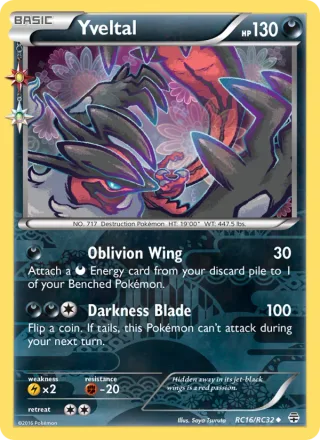 Yveltal #RC16 · Generations Pokémon card