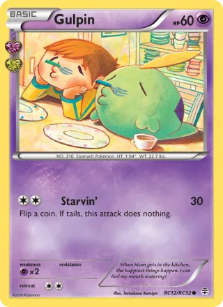Gulpin #RC12 · Generations Pokémon card