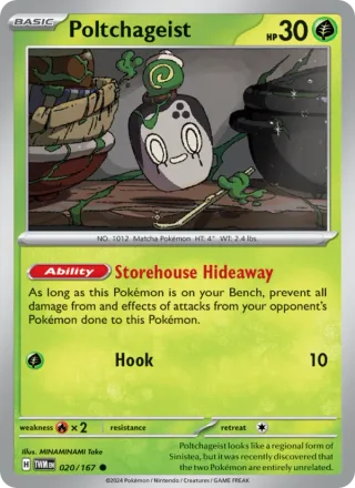 Poltchageist #020 · Twilight Masquerade Pokémon card