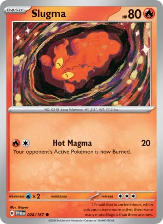 Slugma #028 · Twilight Masquerade Pokémon card