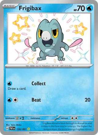 Frigibax #128 · Paldean Fates Pokémon card