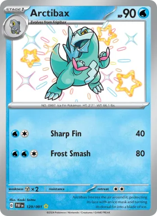 Arctibax #129 · Paldean Fates Pokémon card