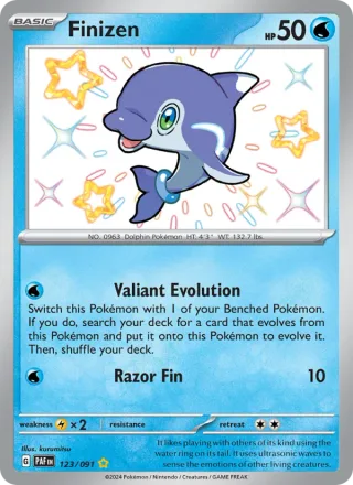 Finizen #123 · Paldean Fates Pokémon card