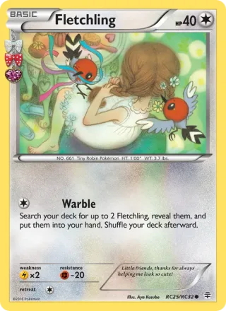 Fletchling #RC25 · Generations Pokémon card
