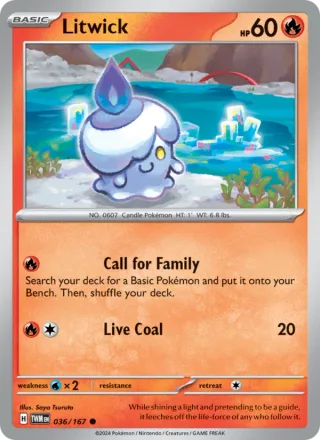 Litwick #036 · Twilight Masquerade Pokémon card