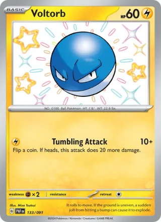 Voltorb #133 · Paldean Fates Pokémon card