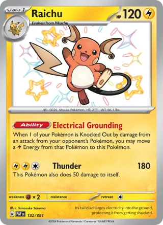 Raichu #132 · Paldean Fates Pokémon card