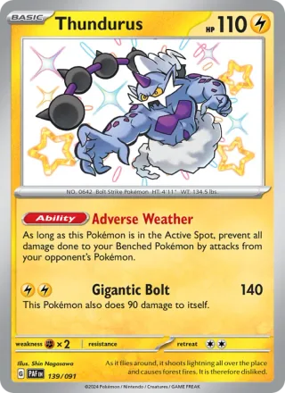 Thundurus #139 · Paldean Fates Pokémon card