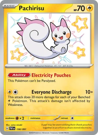 Pachirisu #138 · Paldean Fates Pokémon card