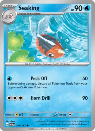 Seaking #045 · Twilight Masquerade Pokémon card