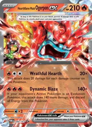 Hearthflame Mask Ogerpon ex #040 · Twilight Masquerade Pokémon card