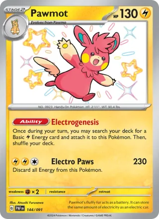 Pawmot #144 · Paldean Fates Pokémon card