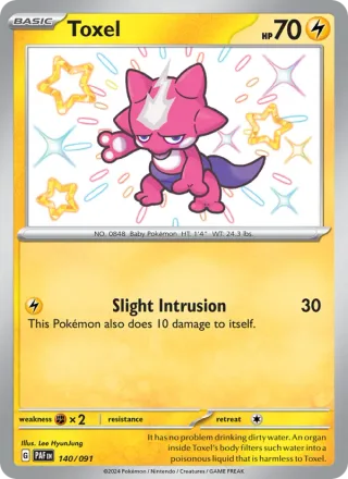 Toxel #140 · Paldean Fates Pokémon card