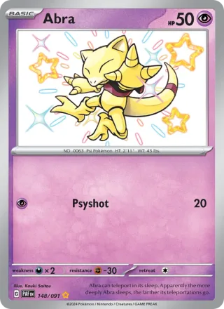 Abra #148 · Paldean Fates Pokémon card