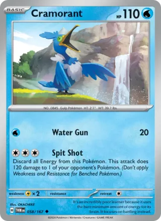 Cramorant #058 · Twilight Masquerade Pokémon card