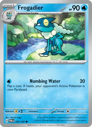Frogadier #057 · Twilight Masquerade Pokémon card