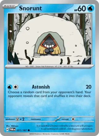 Snorunt #051 · Twilight Masquerade Pokémon card
