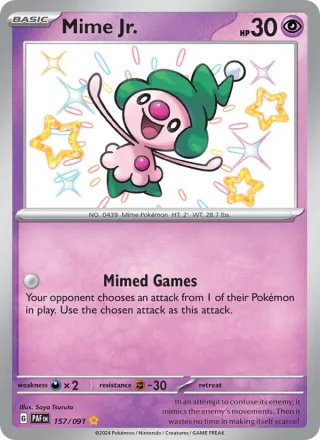 Mime Jr. #157 · Paldean Fates Pokémon card