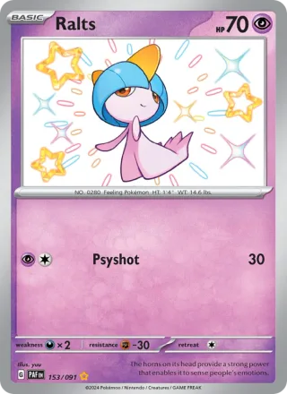 Ralts #153 · Paldean Fates Pokémon card