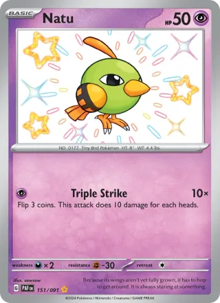 Natu #151 · Paldean Fates Pokémon card
