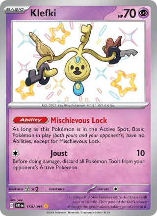 Klefki #159 · Paldean Fates Pokémon card