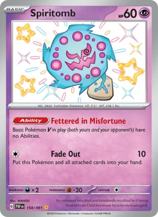 Spiritomb #158 · Paldean Fates Pokémon card
