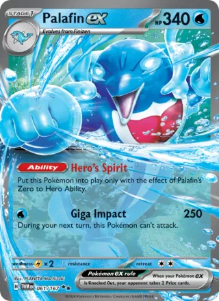 Palafin ex #061 · Twilight Masquerade Pokémon card