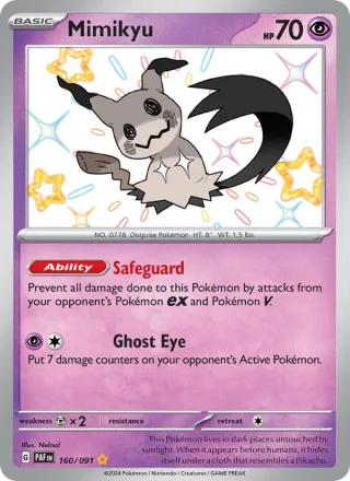 Mimikyu #160 · Paldean Fates Pokémon card