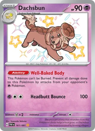Dachsbun #161 · Paldean Fates Pokémon card