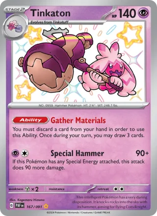Tinkaton #167 · Paldean Fates Pokémon card