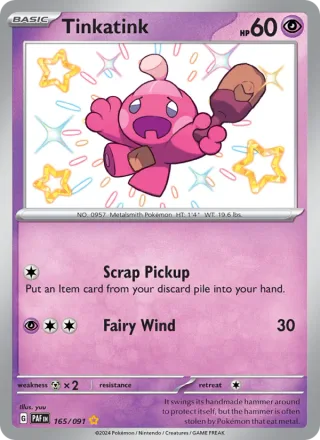 Tinkatink #165 · Paldean Fates Pokémon card